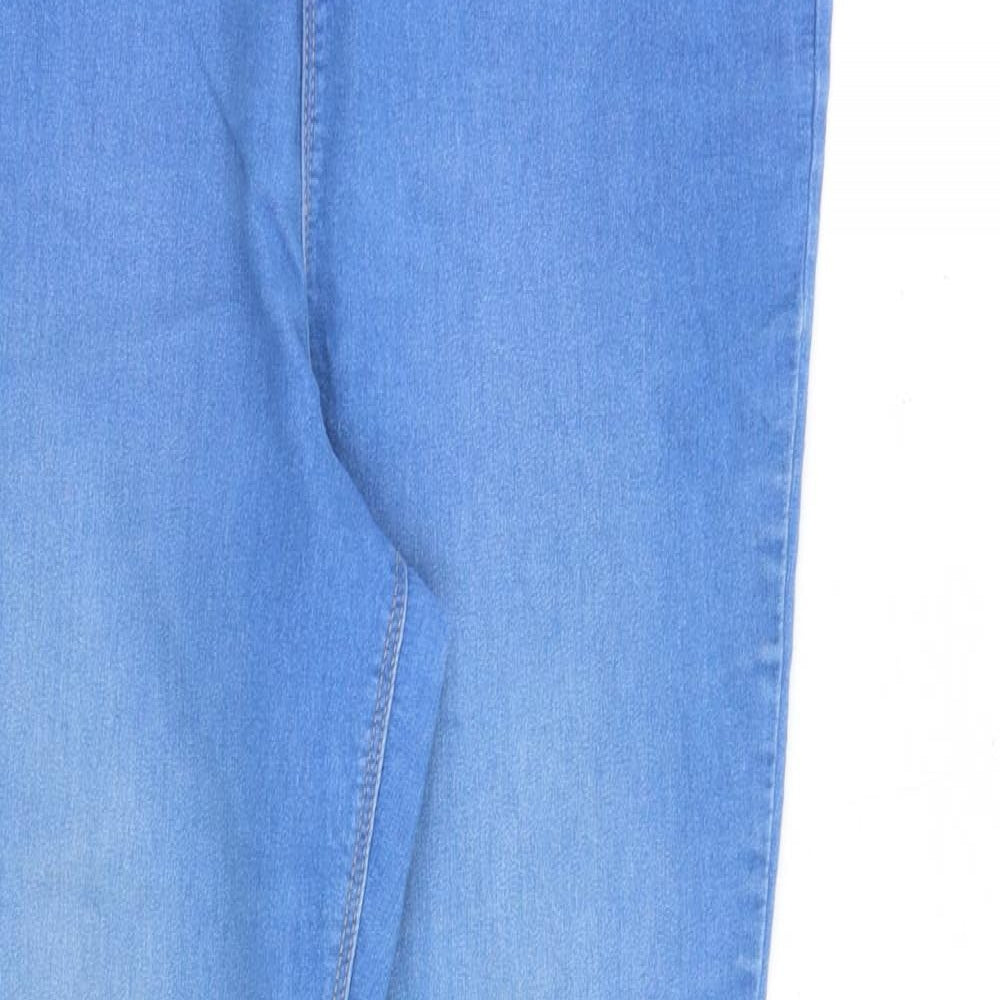 Papaya Womens Blue Herringbone Cotton Jegging Jeans Size 14 L28 in Regular