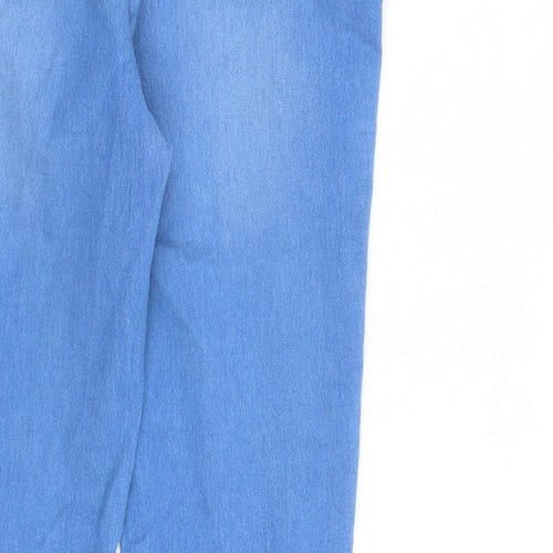 Papaya Womens Blue Herringbone Cotton Jegging Jeans Size 14 L28 in Regular