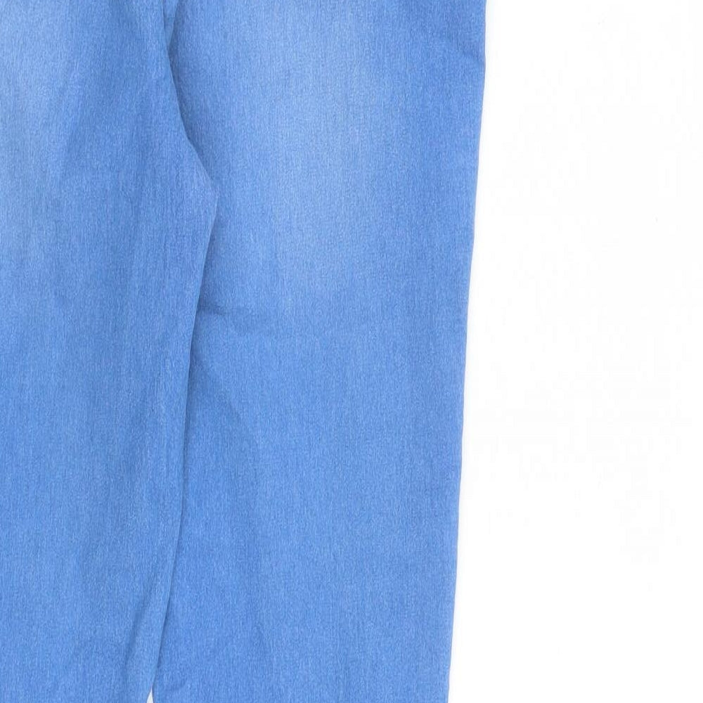 Papaya Womens Blue Herringbone Cotton Jegging Jeans Size 14 L28 in Regular