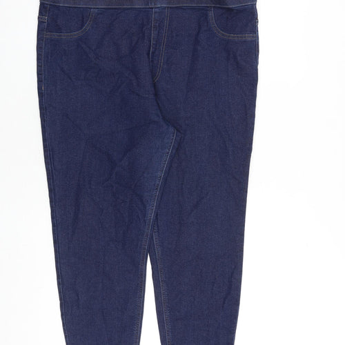 Marks and Spencer Womens Blue Cotton Jegging Jeans Size 18 L26 in Regular
