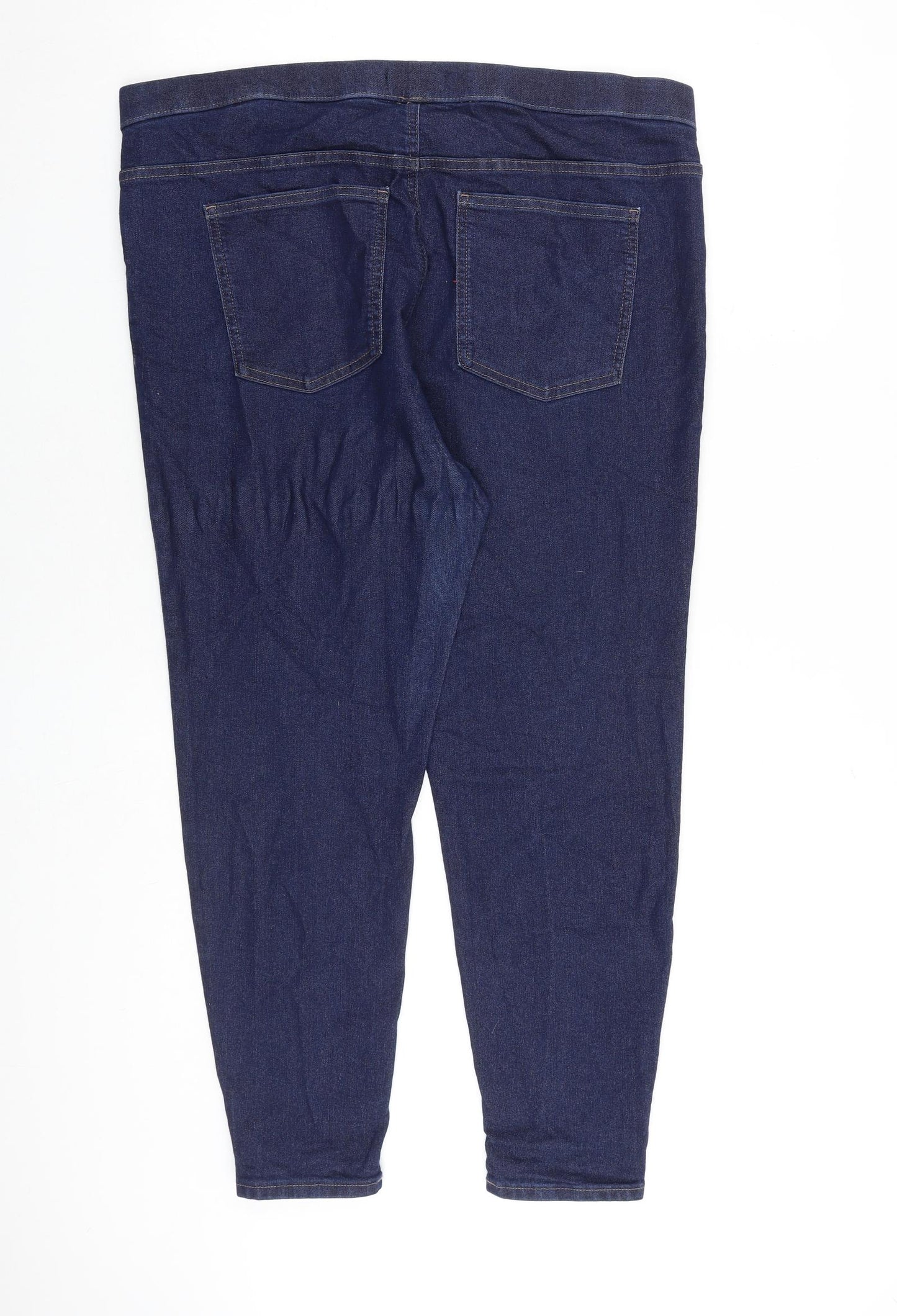 Marks and Spencer Womens Blue Cotton Jegging Jeans Size 18 L26 in Regular
