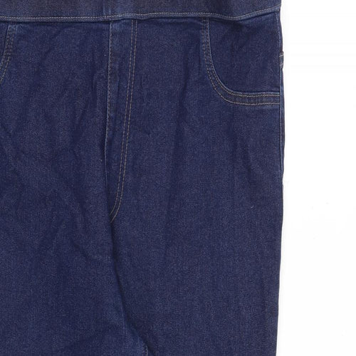 Marks and Spencer Womens Blue Cotton Jegging Jeans Size 18 L26 in Regular