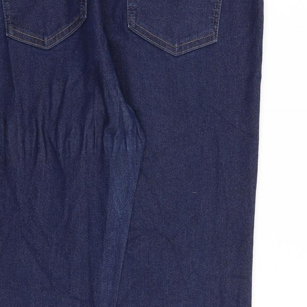 Marks and Spencer Womens Blue Cotton Jegging Jeans Size 18 L26 in Regular