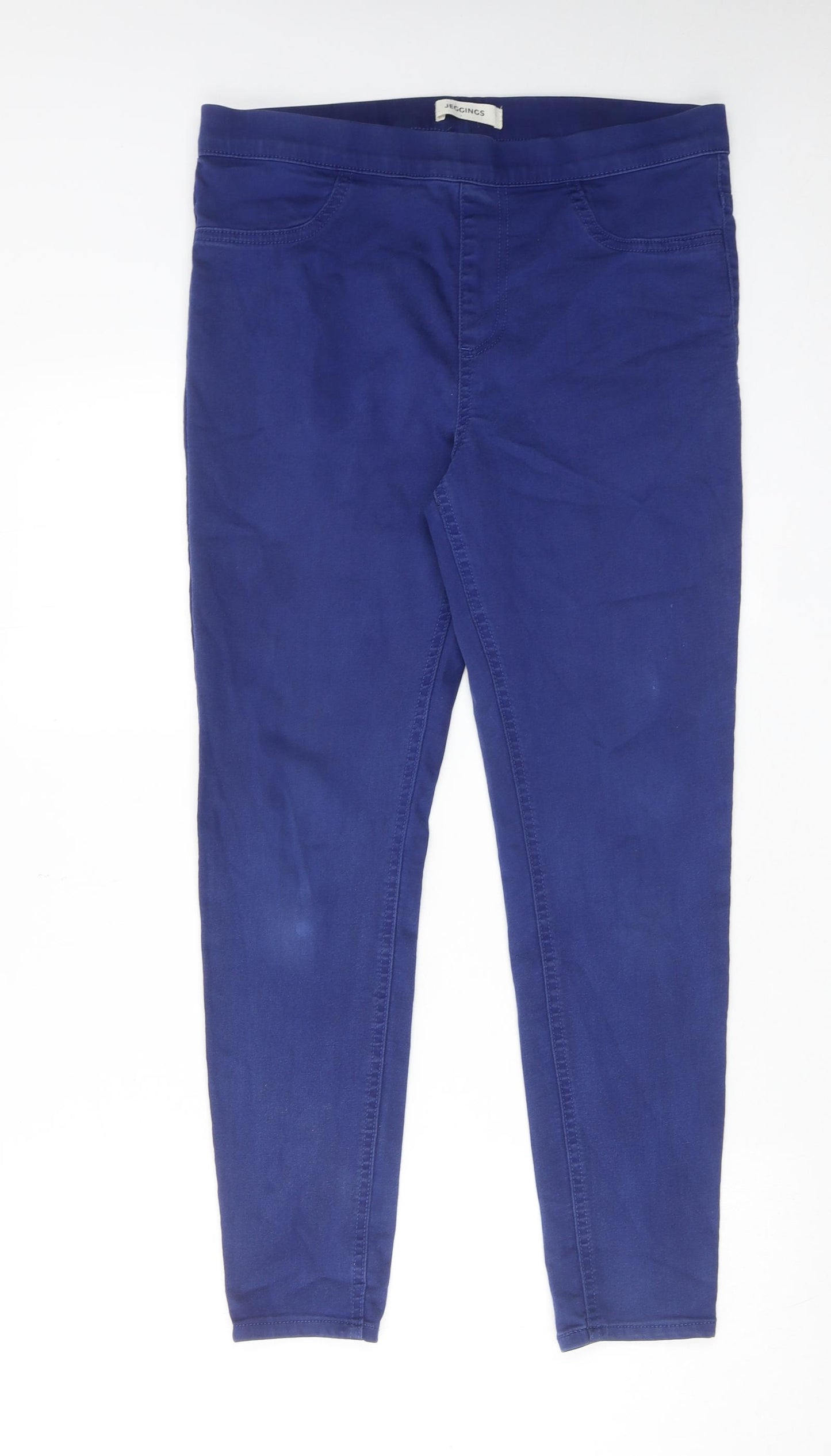 Marks and Spencer Womens Blue Cotton Jegging Jeans Size 12 L26 in Regular