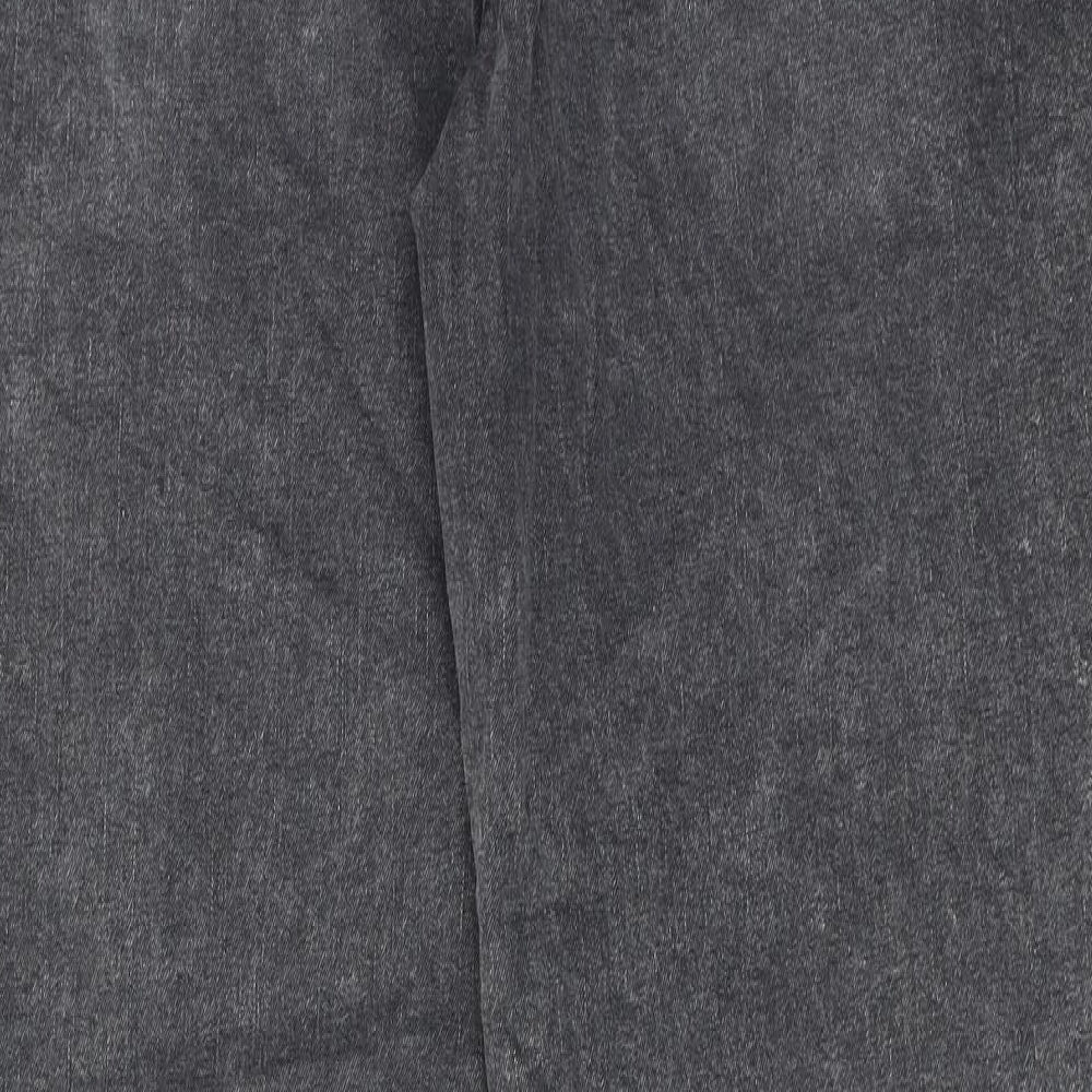TU Womens Grey Cotton Mom Jeans Size 16 L32 in Regular Zip