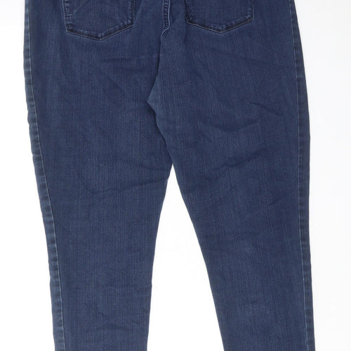 Autograph Womens Blue Cotton Skinny Jeans Size 12 L27 in Regular Zip