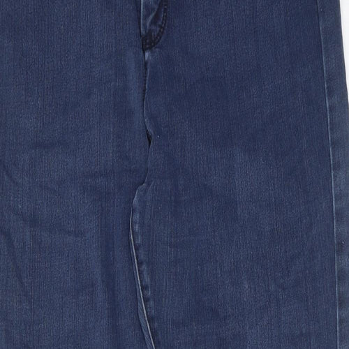 Autograph Womens Blue Cotton Skinny Jeans Size 12 L27 in Regular Zip