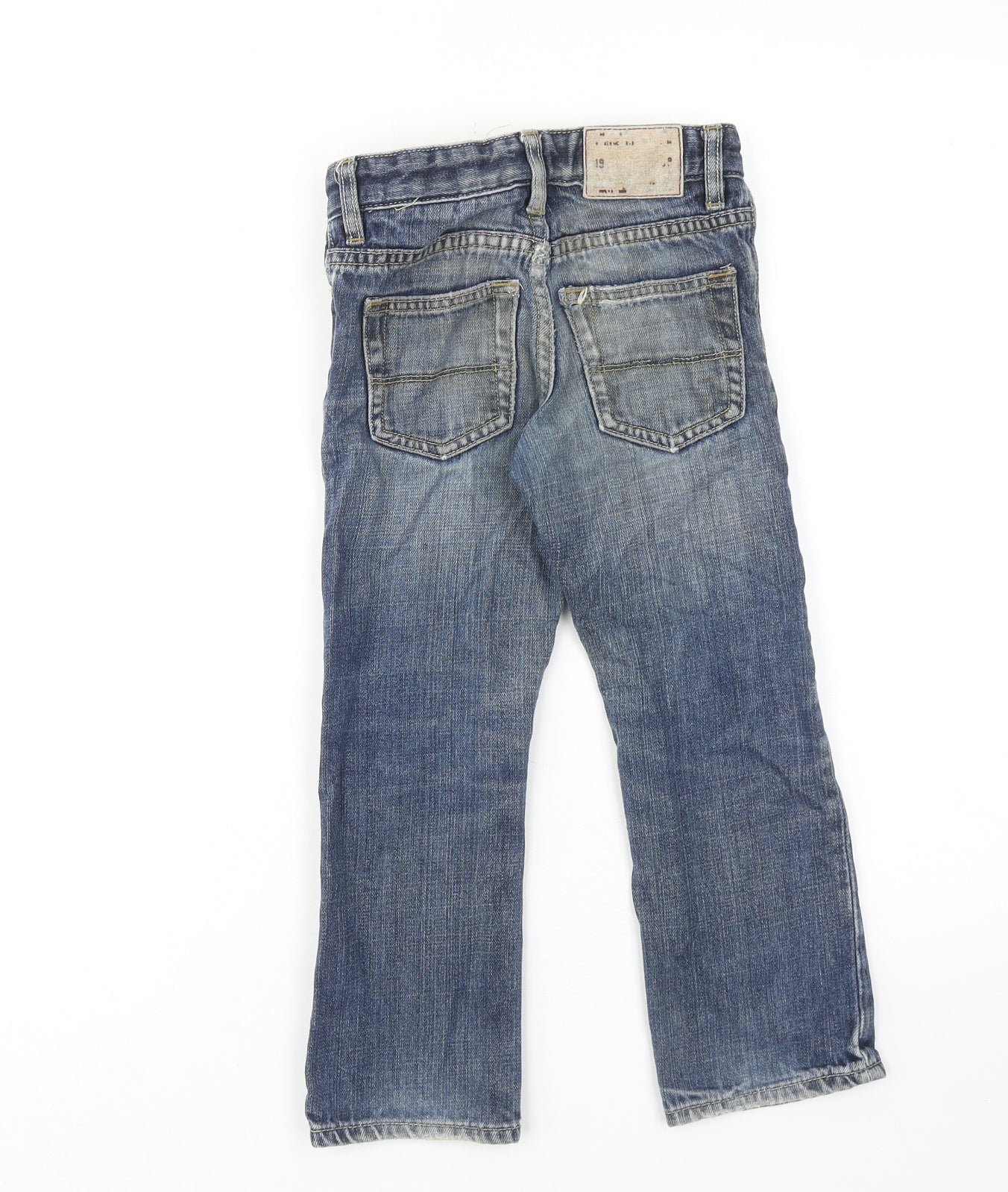 Gap Boys Blue Cotton Straight Jeans Size 5 Years Regular Zip