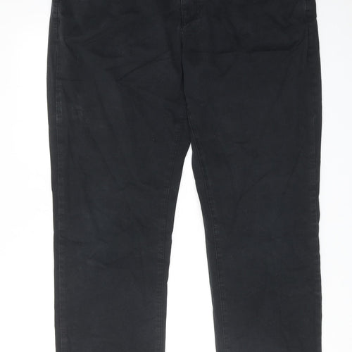 Sheego Womens Black Cotton Straight Jeans Size 22 L20 in Regular Zip