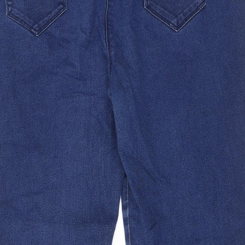 Bonmarché Womens Blue Cotton Straight Jeans Size 20 L25 in Regular Zip