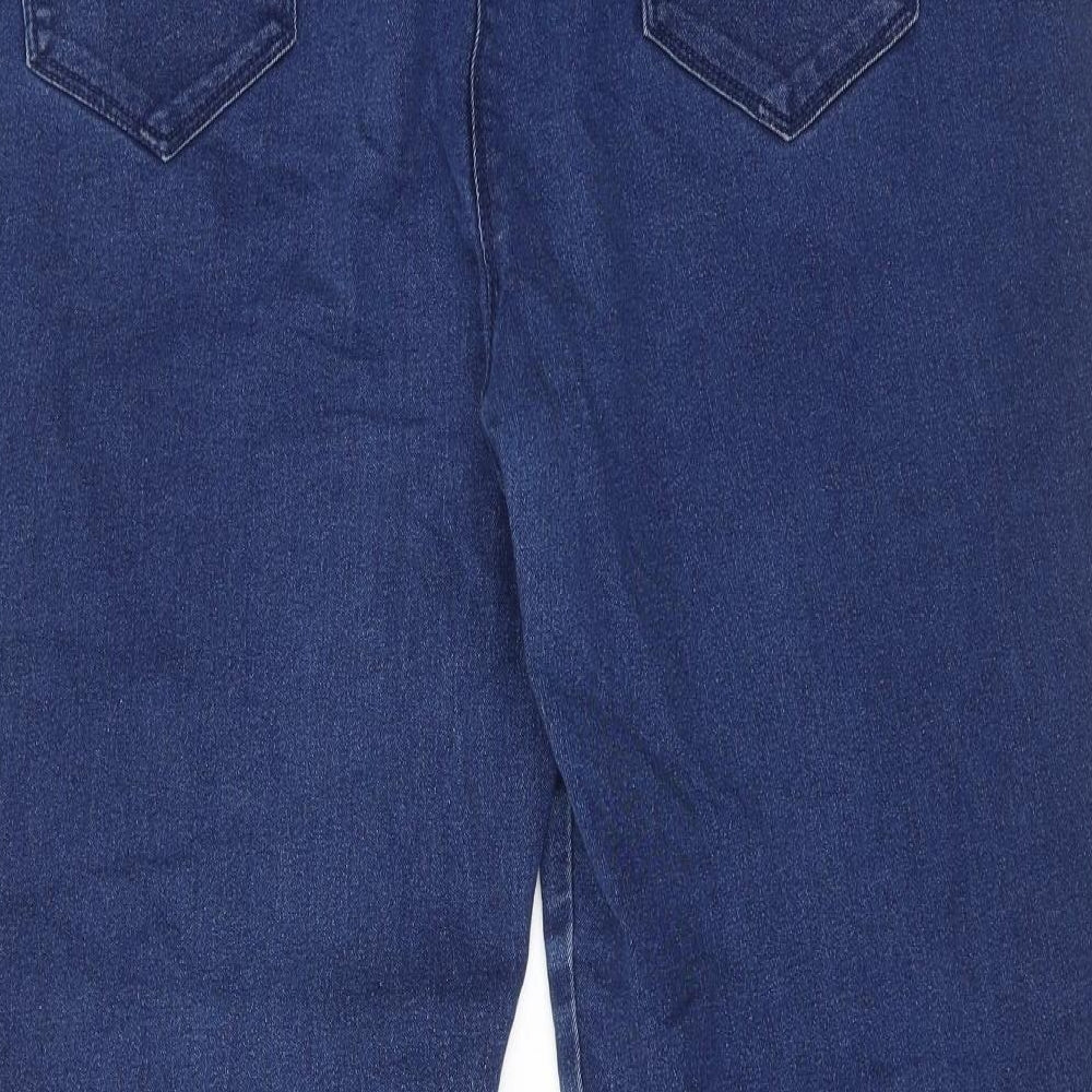 Bonmarché Womens Blue Cotton Straight Jeans Size 20 L25 in Regular Zip