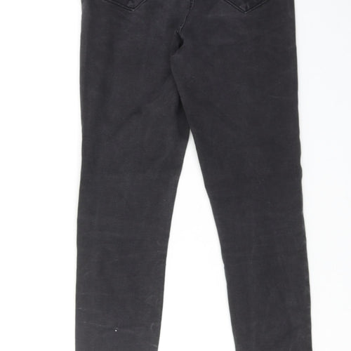 Denim & Co. Womens Grey Cotton Skinny Jeans Size 14 L27 in Regular Zip