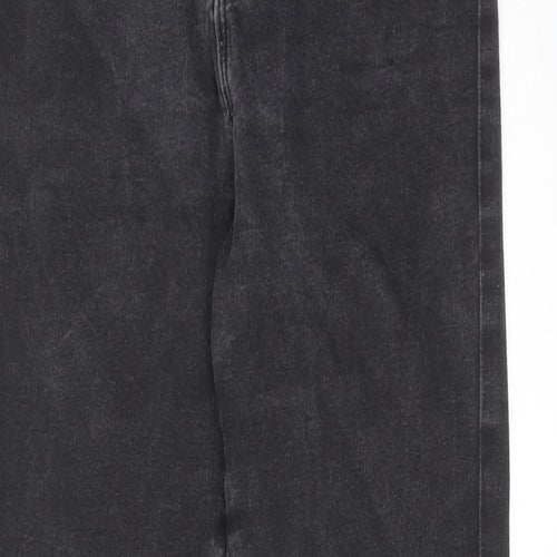 Denim & Co. Womens Grey Cotton Skinny Jeans Size 14 L27 in Regular Zip