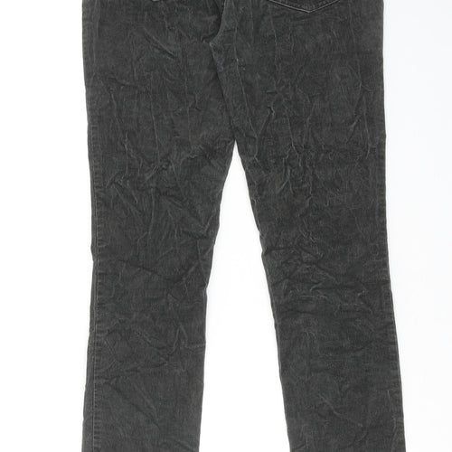 Seasalt Womens Green Cotton Trousers Size 8 L29 in Regular Zip