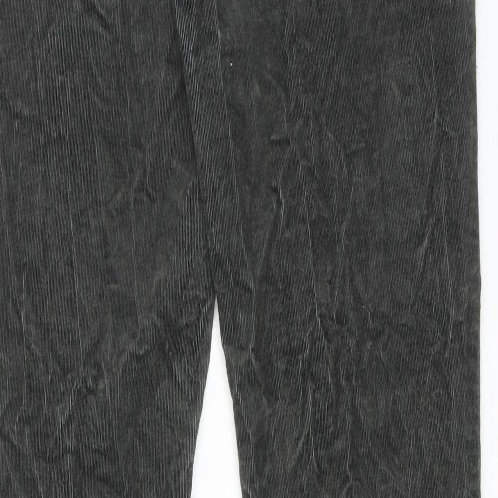 Seasalt Womens Green Cotton Trousers Size 8 L29 in Regular Zip