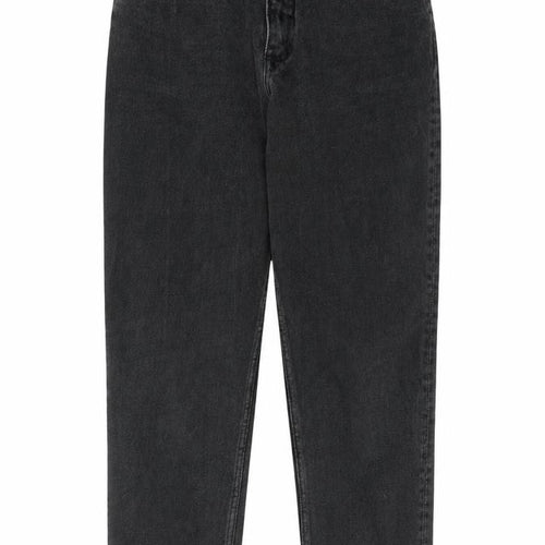 Monki Womens Black Cotton Mom Jeans Size 28 in L28 in Regular Zip