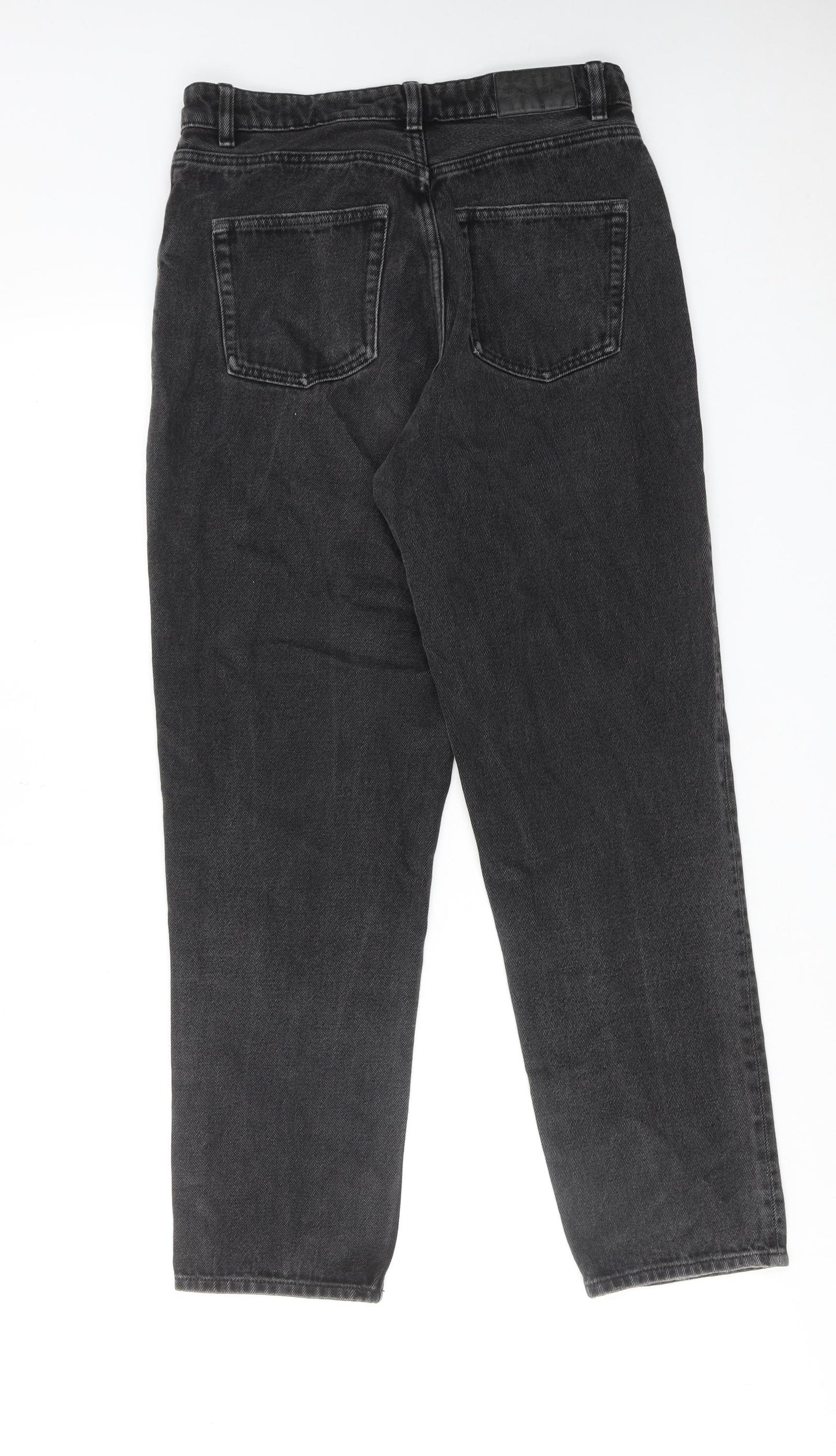 Monki Womens Black Cotton Mom Jeans Size 28 in L28 in Regular Zip