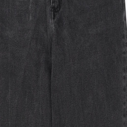 Monki Womens Black Cotton Mom Jeans Size 28 in L28 in Regular Zip