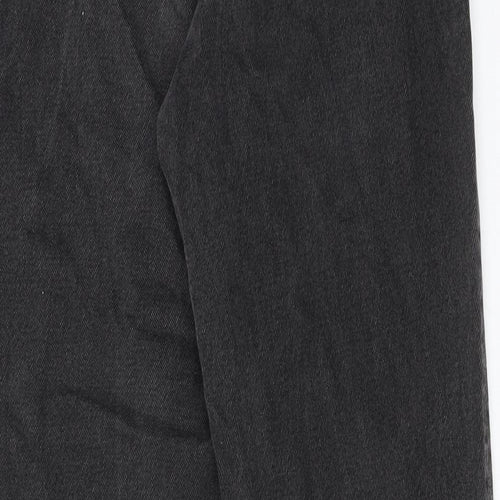 Monki Womens Black Cotton Mom Jeans Size 28 in L28 in Regular Zip