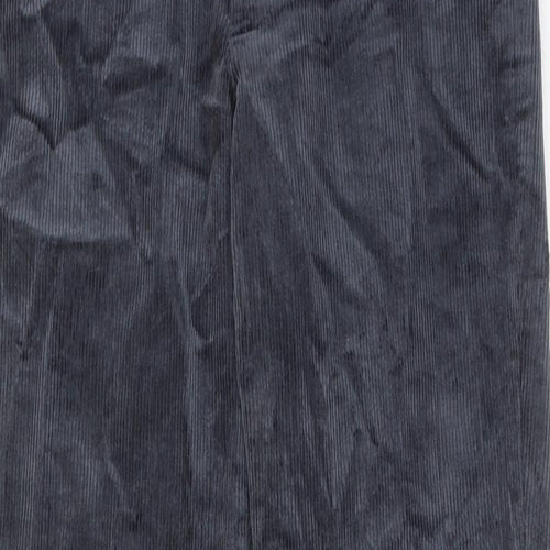 Marks and Spencer Mens Blue Cotton Trousers Size 30 in L31 in Regular Zip