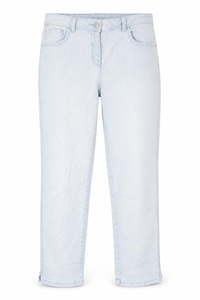 George Womens Blue Cotton Straight Jeans Size 12 L22 in Regular Zip