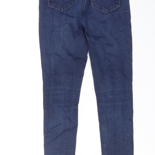 Topshop Womens Blue Cotton Skinny Jeans Size 26 L30 in Regular Zip