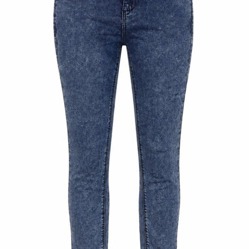 Topshop Womens Blue Cotton Skinny Jeans Size 26 in L30 in Regular Zip