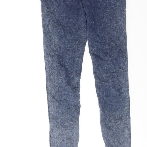 Topshop Womens Blue Cotton Skinny Jeans Size 26 in L30 in Regular Zip