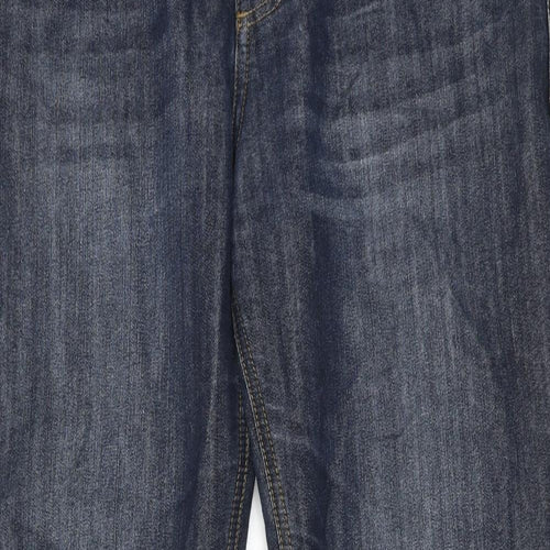 Denim & Co. Mens Blue Cotton Tapered Jeans Size 34 in L30 in Regular Button