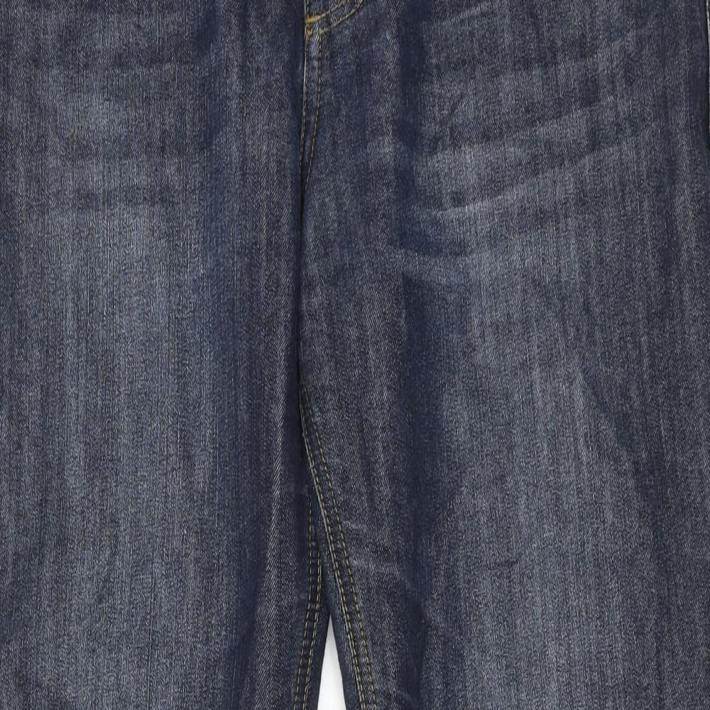 Denim & Co. Mens Blue Cotton Tapered Jeans Size 34 in L30 in Regular Button