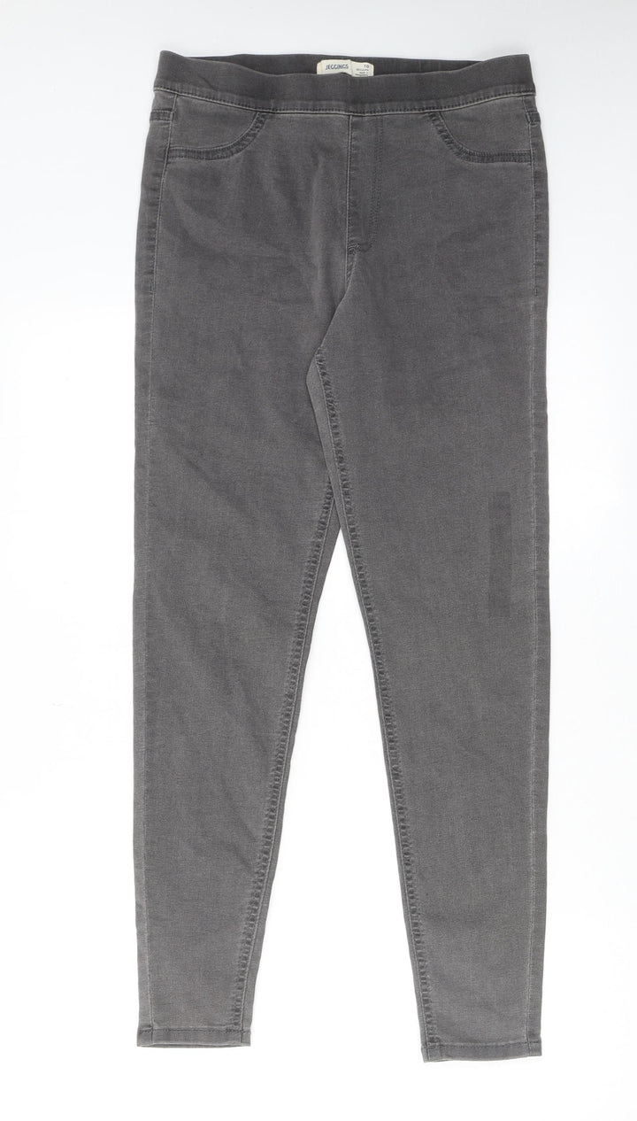 Marks and Spencer Womens Grey Cotton Jegging Jeans Size 10 L27 in Regular