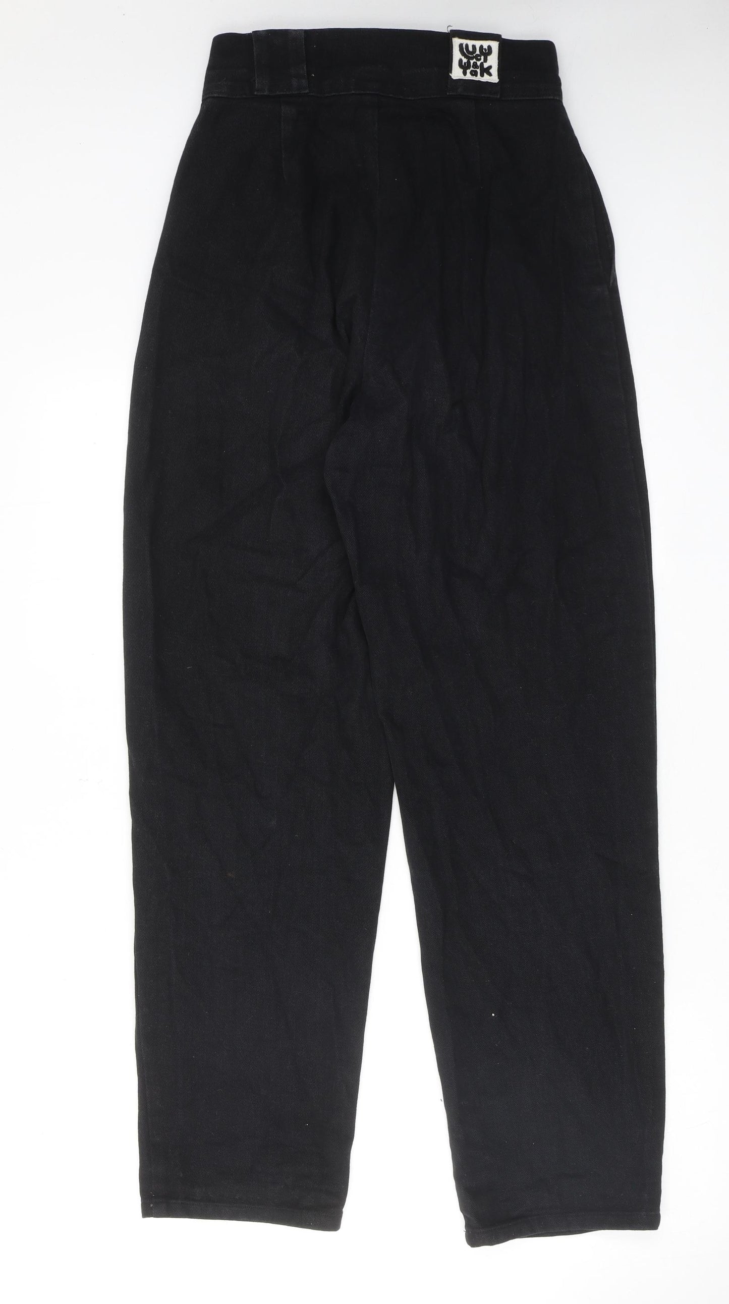 Lucy & Yak Womens Black Cotton Straight Jeans Size 26 in L30 in Regular Zip