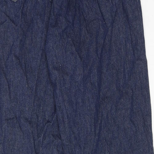 Wanama Womens Blue Cotton Straight Jeans Size 30 in L31 in Regular Zip