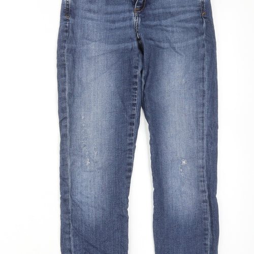 Zara Womens Blue Cotton Skinny Jeans Size 6 L25 in Regular Zip