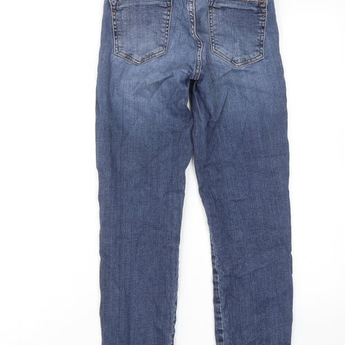 Zara Womens Blue Cotton Skinny Jeans Size 6 L25 in Regular Zip