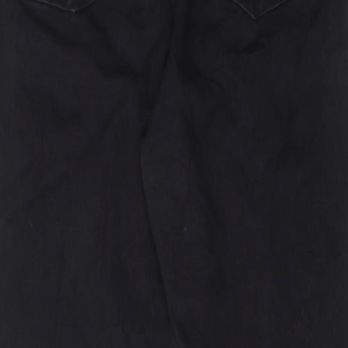 Denim & Co. Womens Black Cotton Skinny Jeans Size 14 L25 in Regular Zip