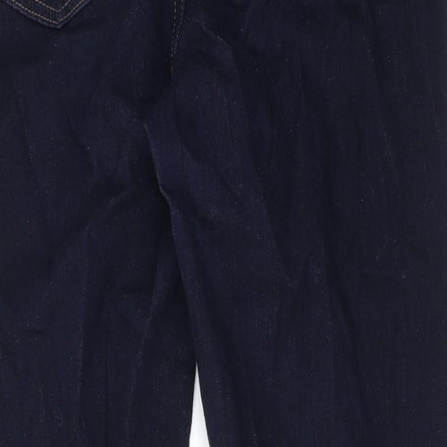 Marks and Spencer Womens Blue Cotton Skinny Jeans Size 16 L30 in Regular Zip