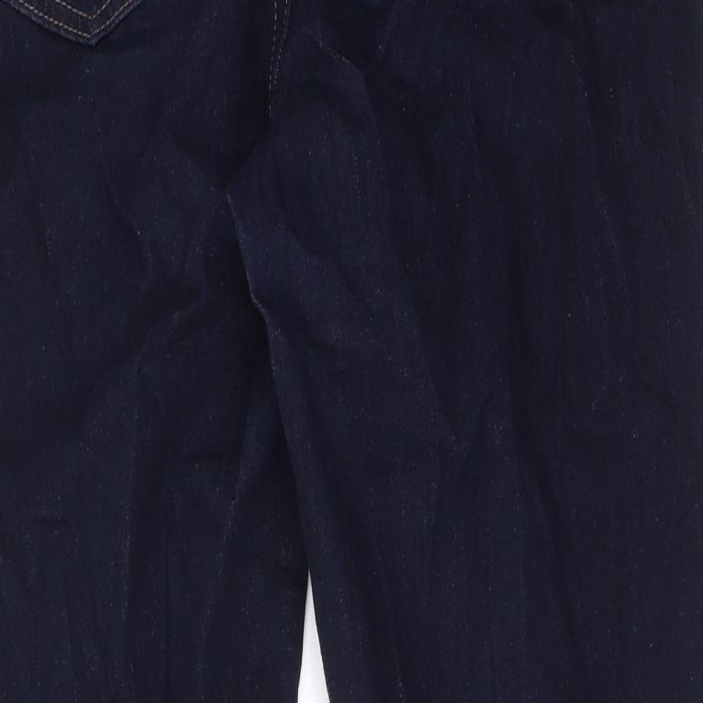 Marks and Spencer Womens Blue Cotton Skinny Jeans Size 16 L30 in Regular Zip