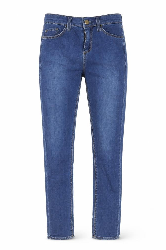 Topshop Womens Blue Cotton Skinny Jeans Size 26 in L30 in Regular Zip