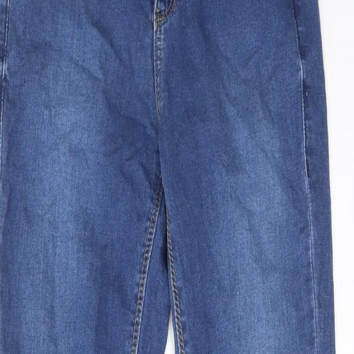 Topshop Womens Blue Cotton Skinny Jeans Size 26 in L30 in Regular Zip