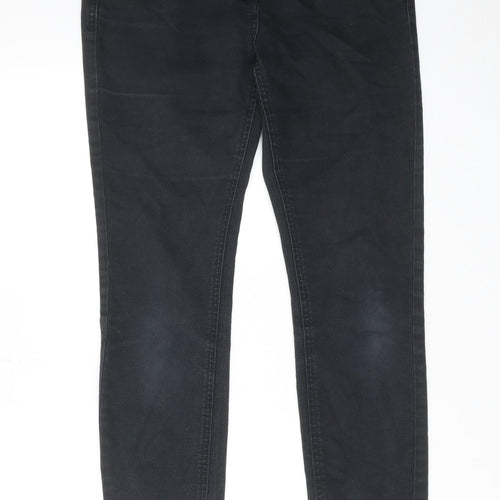 NEXT Womens Black Cotton Skinny Jeans Size 8 L29 in Regular Zip