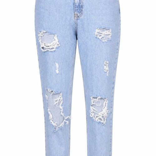 Denim & Co. Womens Blue Cotton Tapered Jeans Size 8 L30 in Regular Zip