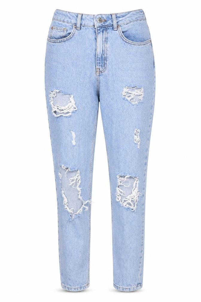 Denim & Co. Womens Blue Cotton Tapered Jeans Size 8 L30 in Regular Zip