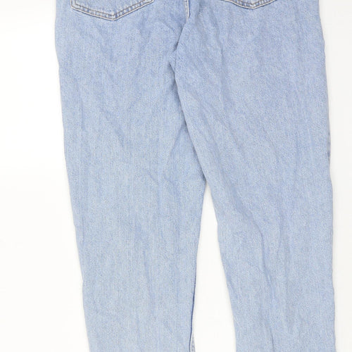 Denim & Co. Womens Blue Cotton Tapered Jeans Size 8 L30 in Regular Zip
