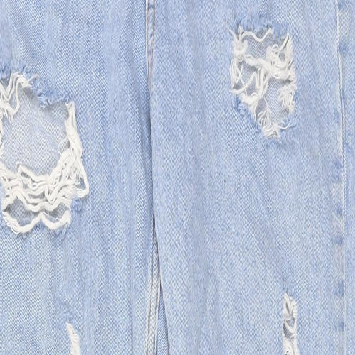 Denim & Co. Womens Blue Cotton Tapered Jeans Size 8 L30 in Regular Zip