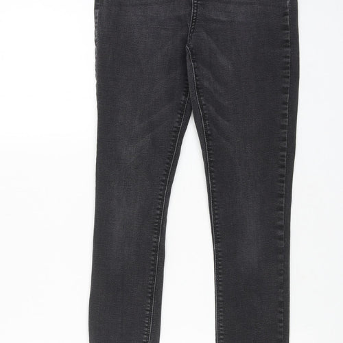 Denim & Co. Womens Black Cotton Skinny Jeans Size 10 L25 in Regular Zip