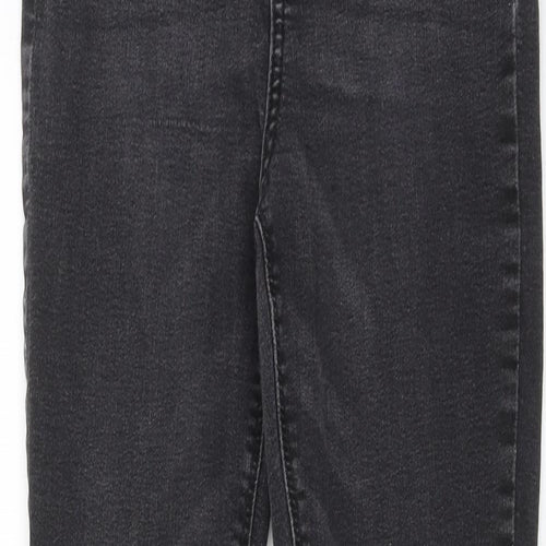 Denim & Co. Womens Black Cotton Skinny Jeans Size 10 L25 in Regular Zip