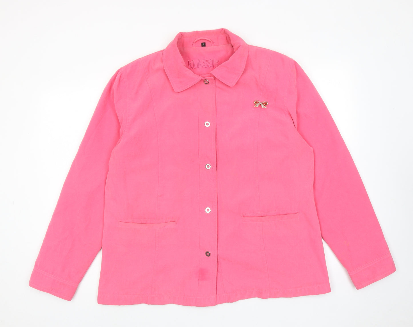 Klass Womens Pink Jacket Size 18 Zip