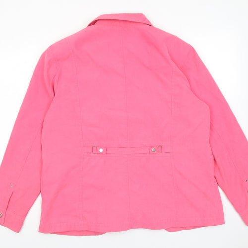 Klass Womens Pink Jacket Size 18 Zip