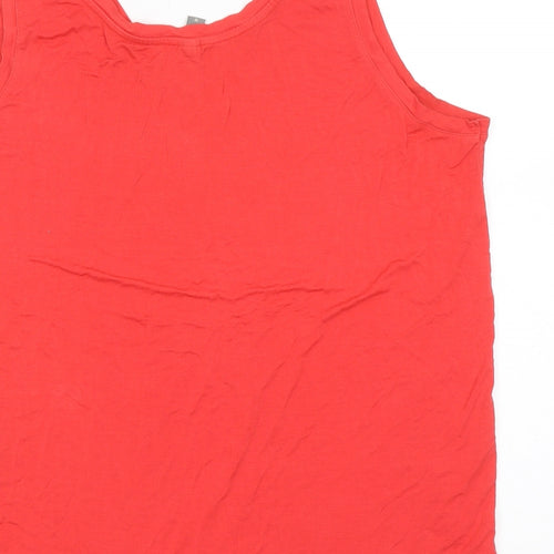 CULTURE Womens Pink Viscose Basic Tank Size XL V-Neck
